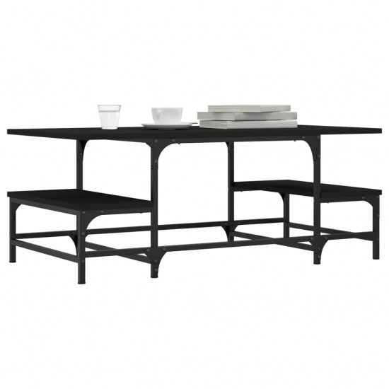 Kavos staliukas, juodas, 100x50,5x40cm, apdirbta mediena