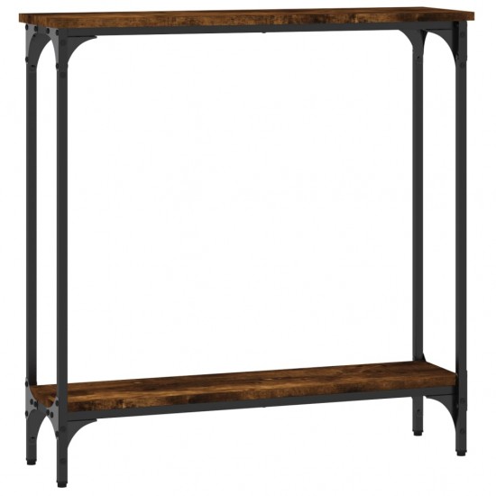Konsolinis staliukas, dūminio ąžuolo, 75x22,5x75cm, mediena