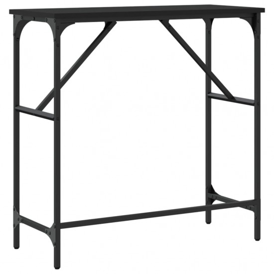 Konsolinis staliukas, juodas, 75x32x75cm, apdirbta mediena