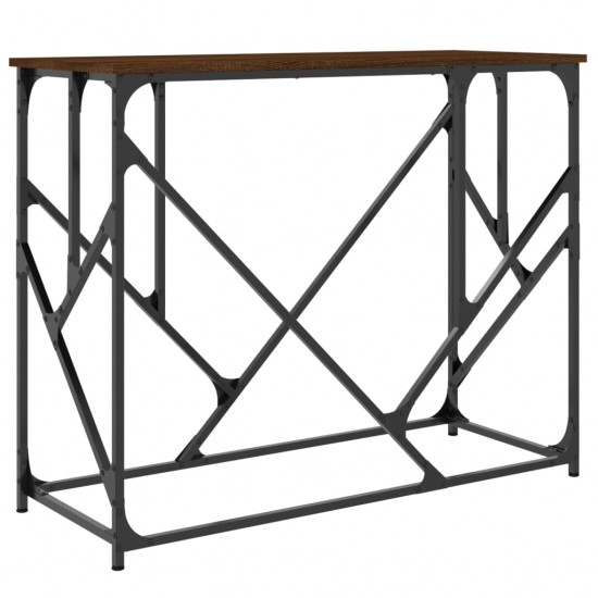 Konsolinis staliukas, rudas ąžuolo, 100x40x80cm, mediena