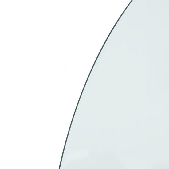 Židinio stiklo plokštė, 800x500 mm, pusapvalė