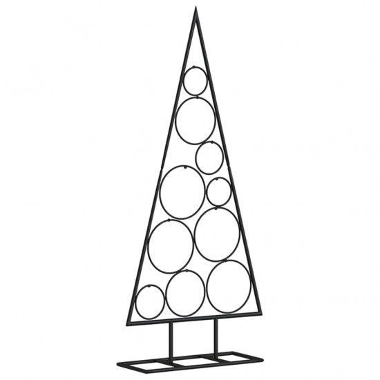 Metalinė Kalėdų eglutė, juodos spalvos, 90 cm