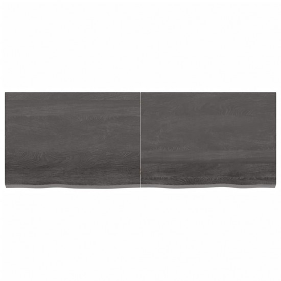Sieninė lentyna, tamsiai pilka, 140x50x4 cm, ąžuolo masyvas