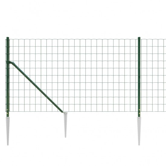 Vielinė tinklinė tvora su smaigais, žalios spalvos, 0,8x25m