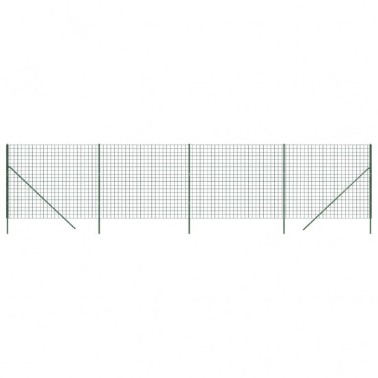Vielinė tinklinė tvora, žalia, 1,6x10m, galvanizuotas plienas