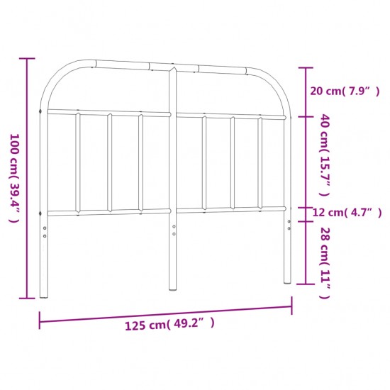 Metalinis galvūgalis, baltos spalvos, 120cm