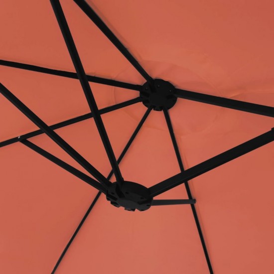 Dvigubas skėtis nuo saulės, terakota spalvos, 449x245cm