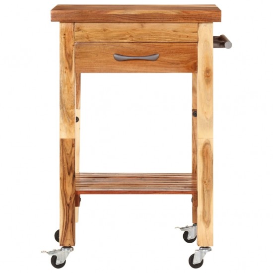 Virtuvės vežimėlis, 55x55x89cm, akacijos medienos masyvas