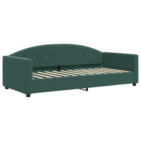 Sofa, tamsiai žalios spalvos, 90x200cm, aksomas