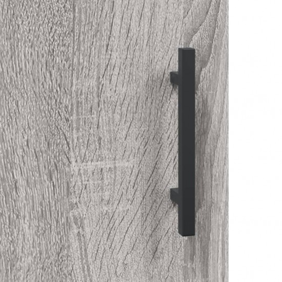 Komoda, pilkos ąžuolo spalvos, 34,5x34x180cm, apdirbta mediena