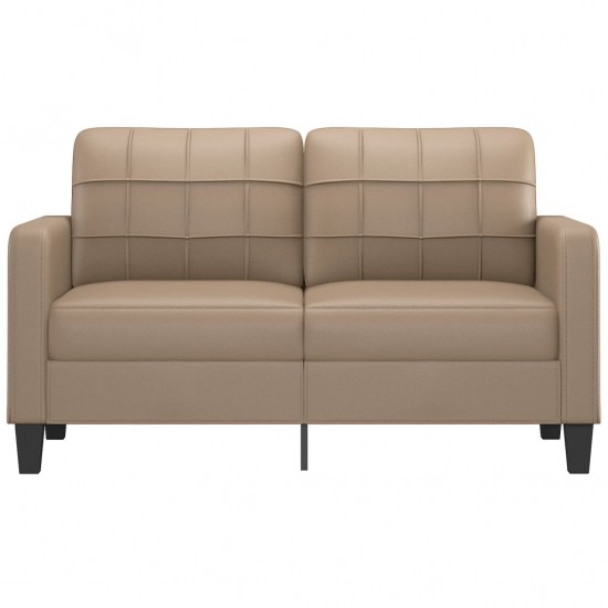 Dvivietė sofa, kapučino spalvos, 140cm, dirbtinė oda