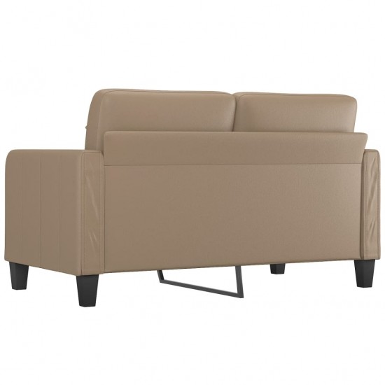 Dvivietė sofa, kapučino spalvos, 140cm, dirbtinė oda