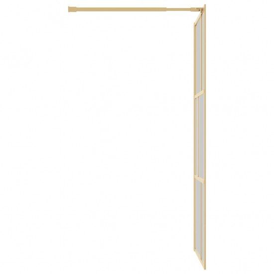Dušo sienelė su skaidriu ESG stiklu, auksinės spalvos, 90x195cm