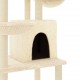 Draskyklė katėms su stovais iš sizalio, kreminės spalvos, 180cm