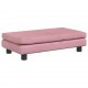 Vaikiška sofa su pakoja, rožinė, 100x50x30cm, aksomas