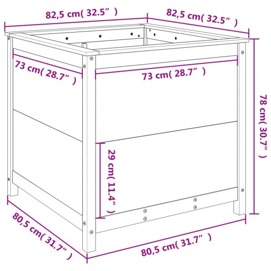 Sodo lovelis, medaus rudas, 82,5x82,5x78cm, pušies masyvas