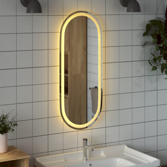 Vonios kambario LED veidrodis, 90x40cm, ovalus