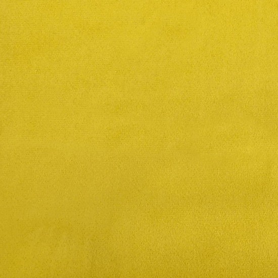 Lova su čiužiniu, geltonos spalvos, 100x200cm, aksomas