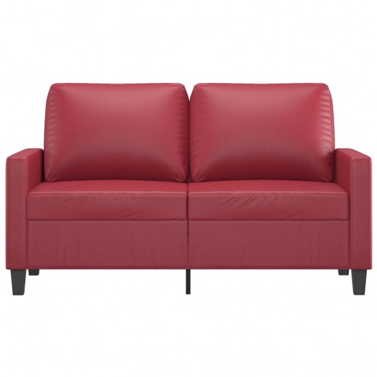 Dvivietė sofa, raudonojo vyno spalvos, 120cm, dirbtinė oda