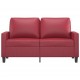 Dvivietė sofa, raudonojo vyno spalvos, 120cm, dirbtinė oda