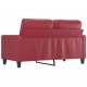 Dvivietė sofa, raudonojo vyno spalvos, 120cm, dirbtinė oda