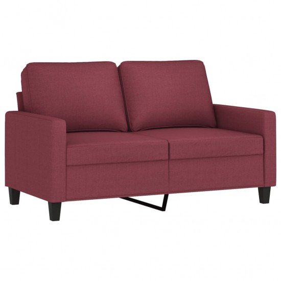 Dvivietė sofa, raudonojo vyno spalvos, 120cm, audinys