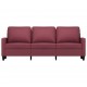 Trivietė sofa, raudonojo vyno spalvos, 180cm, audinys