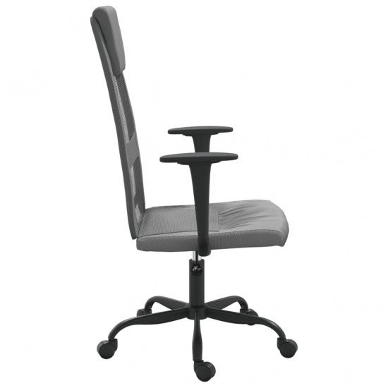 Biuro kėdė, pilkos spalvos, tinklinis audinys ir dirbtinė oda