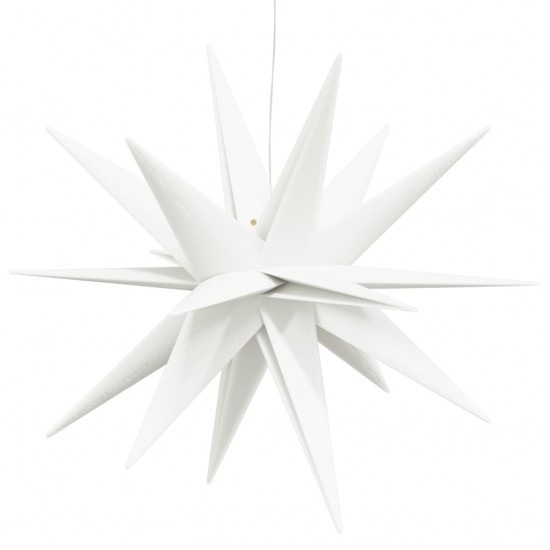 Kalėdinis šviestuvas su LED, baltos spalvos, 57cm, sulankstomas