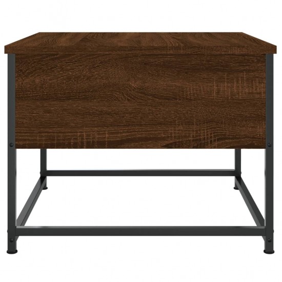 Kavos staliukas, rudas ąžuolo, 51x51x40cm, apdirbta mediena
