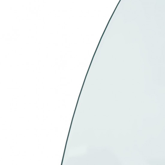 Židinio stiklo plokštė, 800x600 mm, pusapvalė