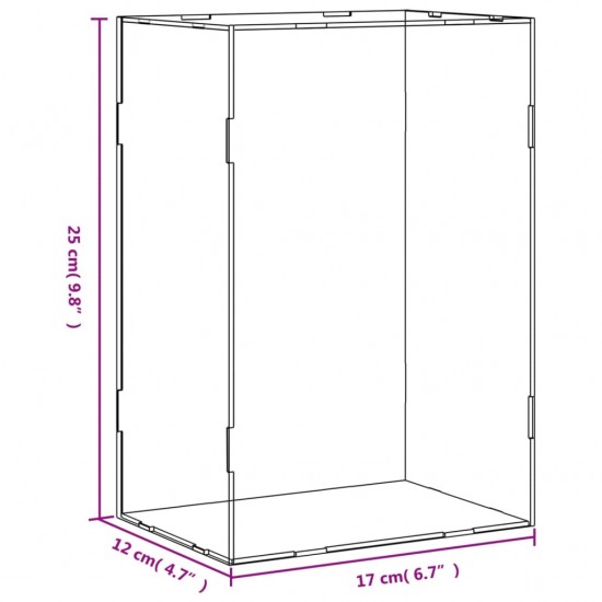 Eksponavimo dėžė, skaidri, 17x12x25 cm, akrilas