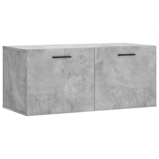 Sieninė spintelė, betono pilka, 80x36,5x35cm, apdirbta mediena