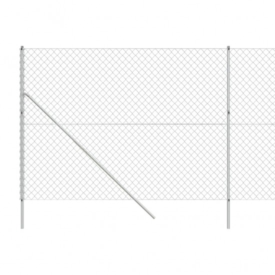Tinklinė tvora, sidabrinės spalvos, 1,4x25m