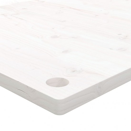 Rašomojo stalo stalviršis, baltas, 100x60x2,5cm, pušies masyvas