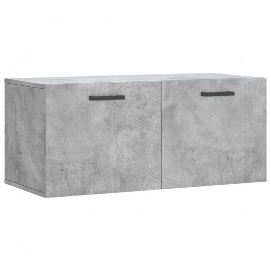Sieninė spintelė, betono pilka, 80x36,5x35cm, apdirbta mediena