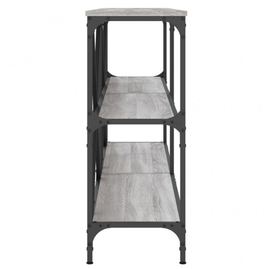 Konsolinis staliukas, pilkas, 160x30x75cm, mediena/geležis