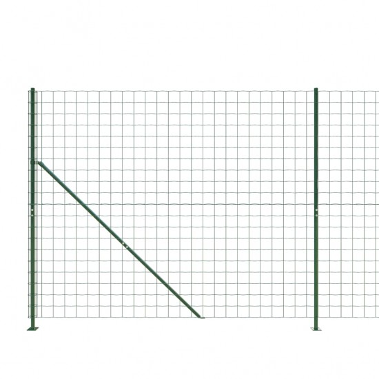 Vielinė tinklinė tvora su flanšais, žalios spalvos, 1,8x25 m