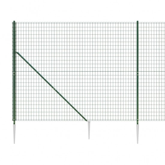 Vielinė tinklinė tvora su smaigais, žalios spalvos, 1,6x10m