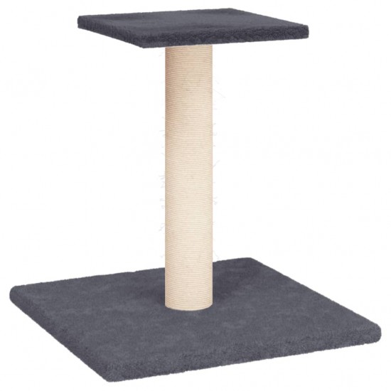 Draskymo stovas katėms su platforma, tamsiai pilkas, 38cm
