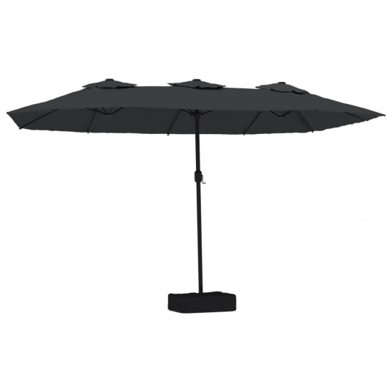 Dvigubas skėtis nuo saulės, juodos spalvos, 449x245cm