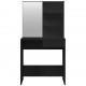 Kosmetinis staliukas su veidrodžiu, juodas, 74,5x40x141cm