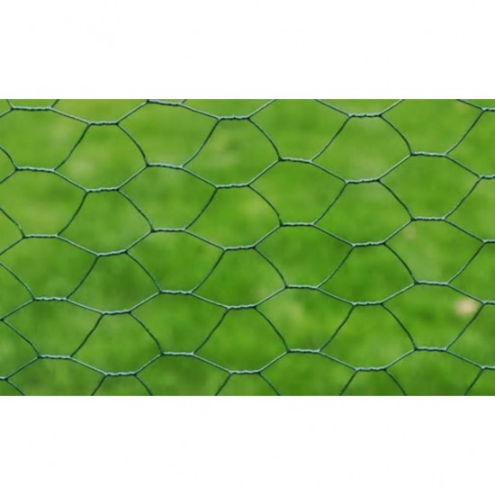 Vielinis tinklas viščiukams su PVC danga, žalias, 25x1m