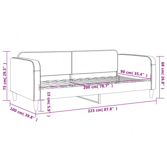 Sofa, kreminės spalvos, 90x200cm, audinys