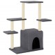 Draskyklė katėms su stovais iš sizalio, tamsiai pilka, 97,5cm