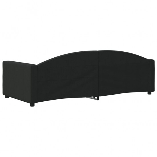 Sofa, juodos spalvos, 90x200cm, audinys