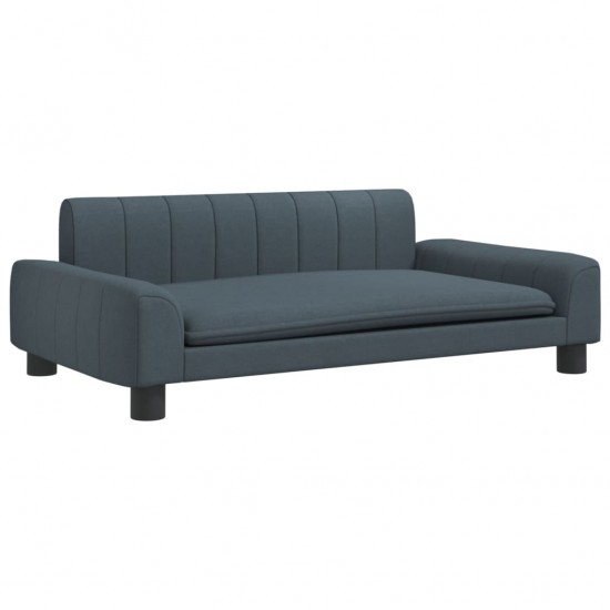 Vaikiška sofa, tamsiai pilkos spalvos, 90x53x30cm, audinys