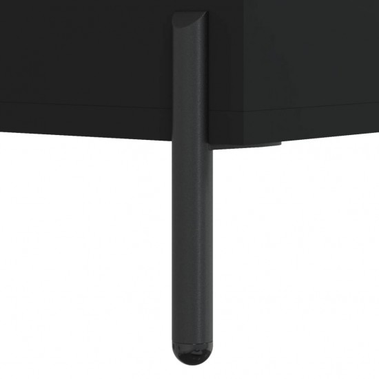 Kavos staliukai, 2vnt., juodi, 50x50x40cm, apdirbta mediena