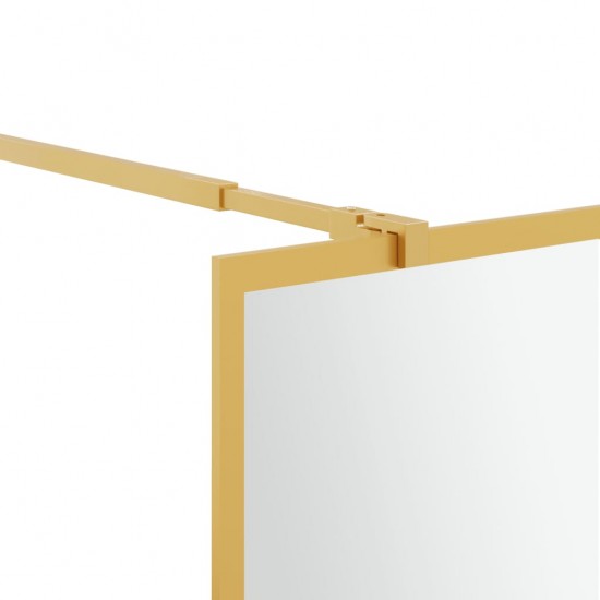 Dušo sienelė su skaidriu ESG stiklu, auksinė, 80x195cm