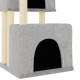 Draskyklė katėms su stovais iš sizalio, šviesiai pilka, 122cm